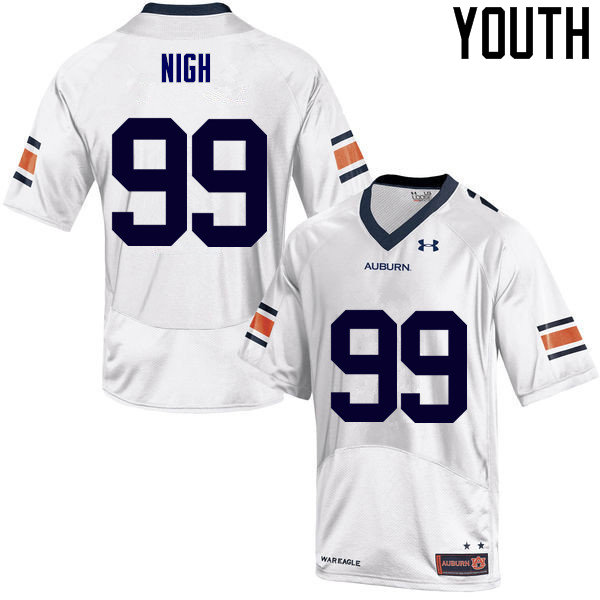 Youth Auburn Tigers #99 Spencer Nigh College Football Jerseys Sale-White